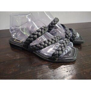 NWOB Doce Vita Iman Black Braided Slide Sandal/Sz. 6